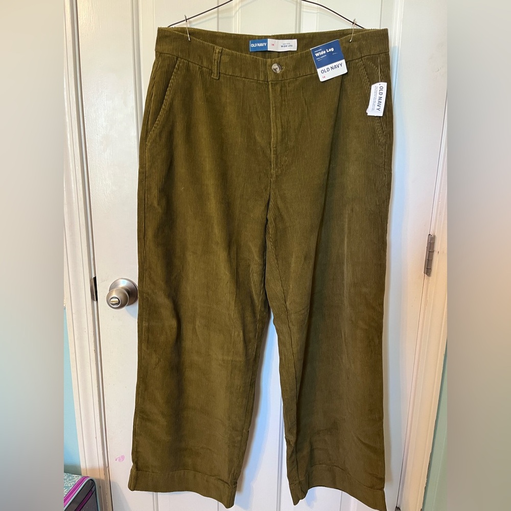 Old Navy Forest Green Corduroy Trousers